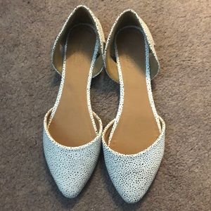Size 6 white with black flats